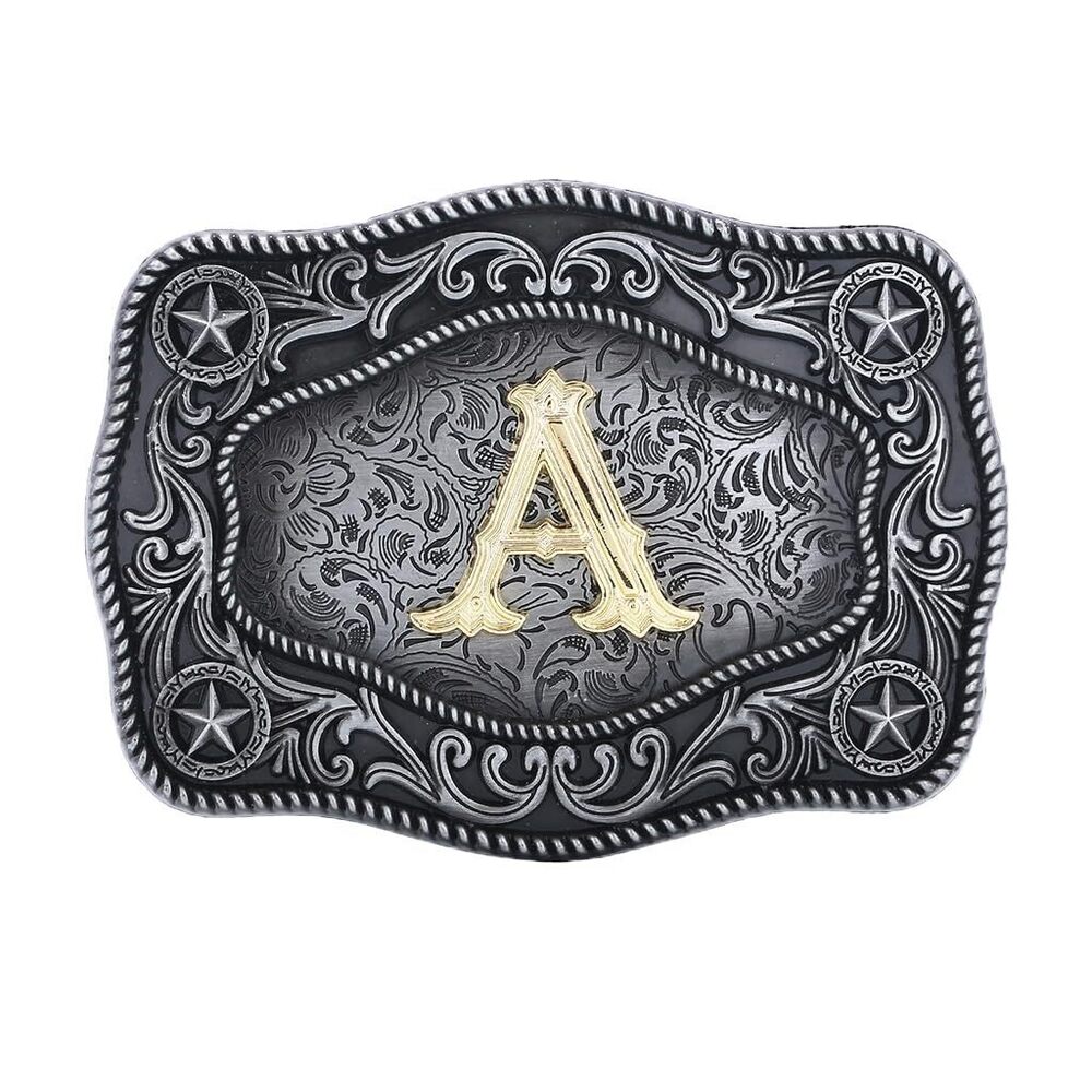 2186 Initial Belt Buckle Western Cowboy Belt Buckles Texas Belt Buckle